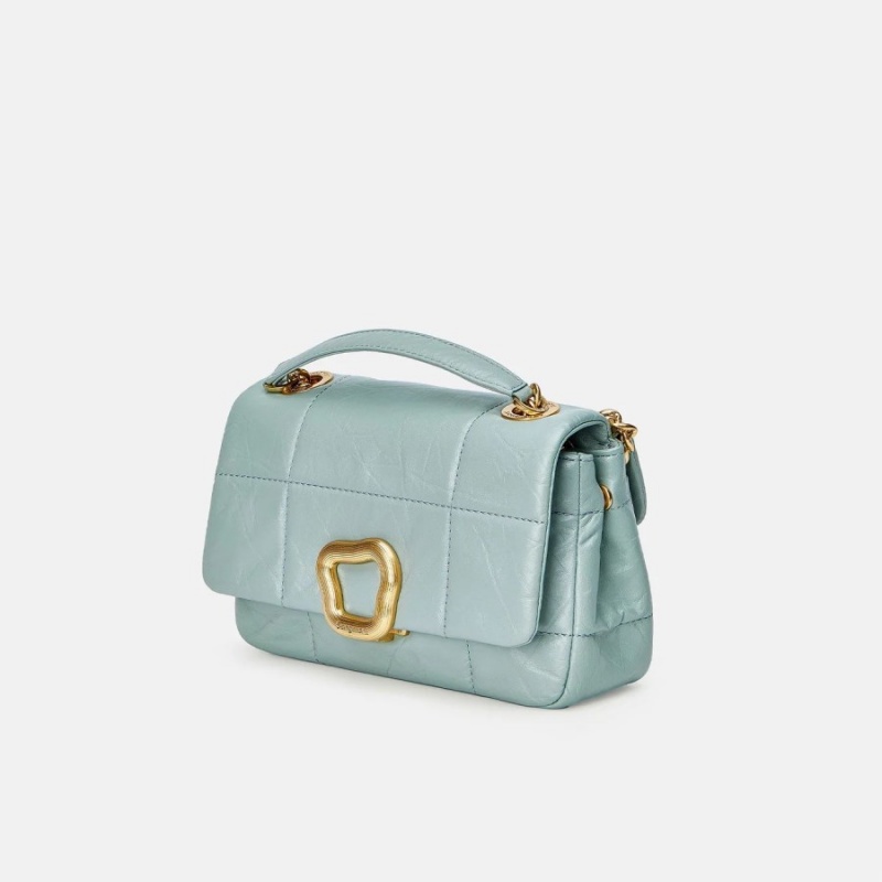 Songmont Small Chocolate Skuldertasker Turkis | 6783-KCADZ